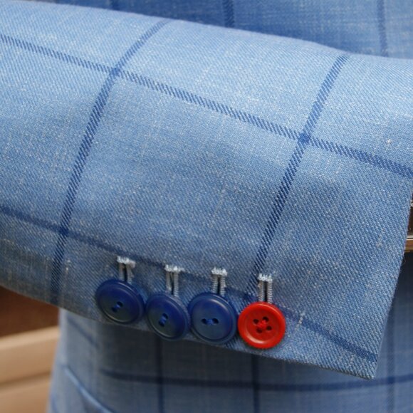 Blue Windowpane Suit - Picture 6 of 13